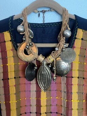 Vintage Manouk Statement Necklace Dutch Designer 70s 80s Boho Santa Fe
